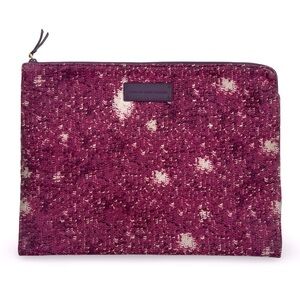 Marc Jacob’s Vintage Laptop Case Bag 14x10.5” Designer Maroon Purple Pattern